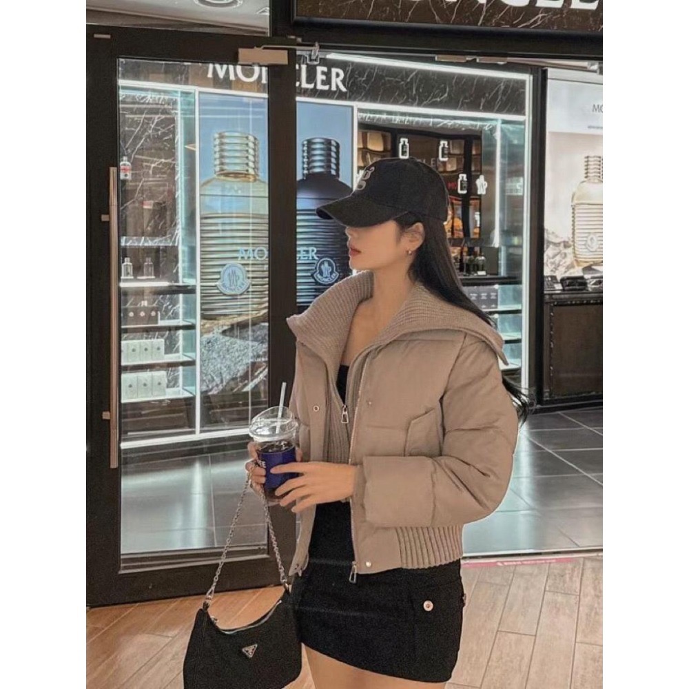 MiaoMiao Korea 網紅ins感 大翻領假兩件鋪棉外套 冬季 東大門 正韓代購-細節圖9