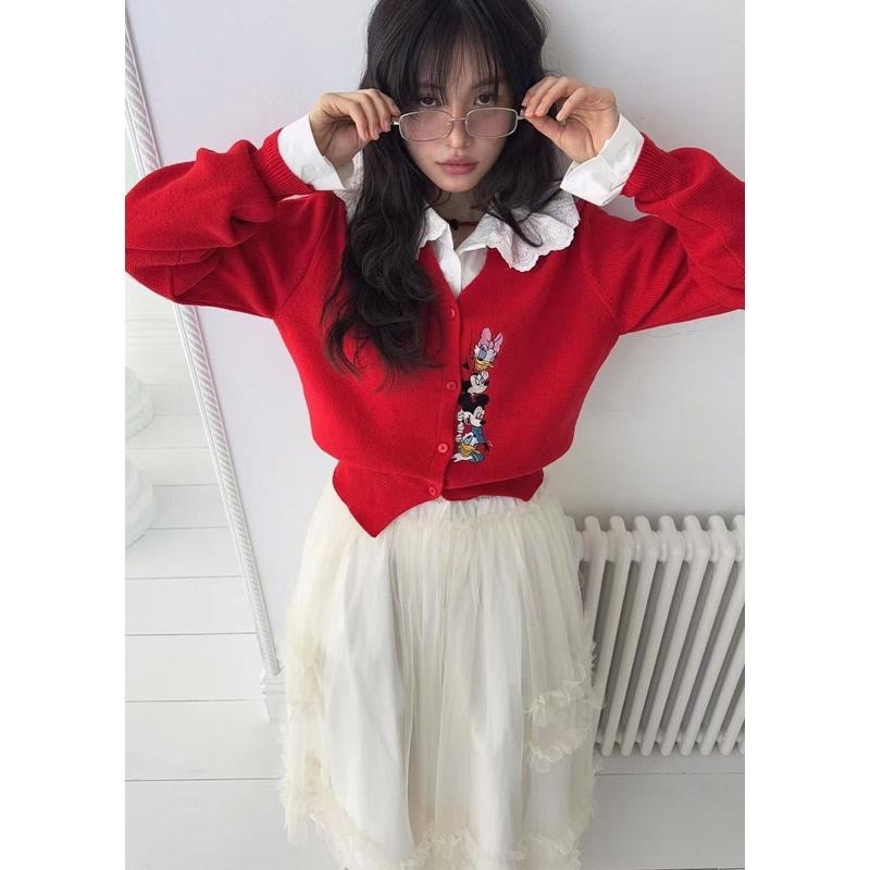MiaoMiao Korea 正版授權 迪士尼卡通針織開衫外套 春季 東大門 正韓代購-細節圖4