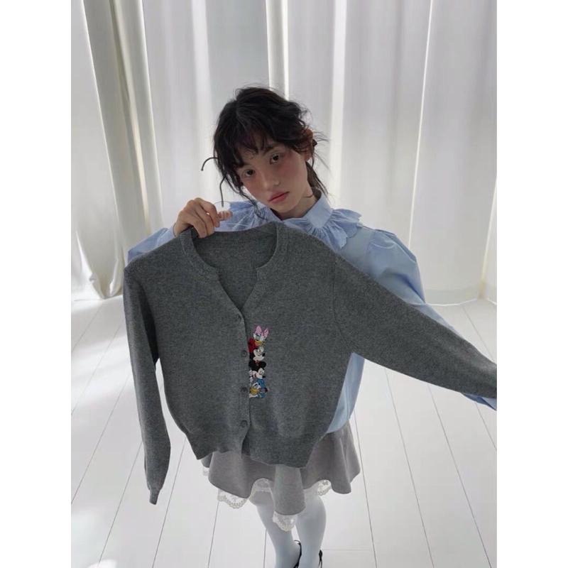 MiaoMiao Korea 正版授權 迪士尼卡通針織開衫外套 春季 東大門 正韓代購-細節圖9
