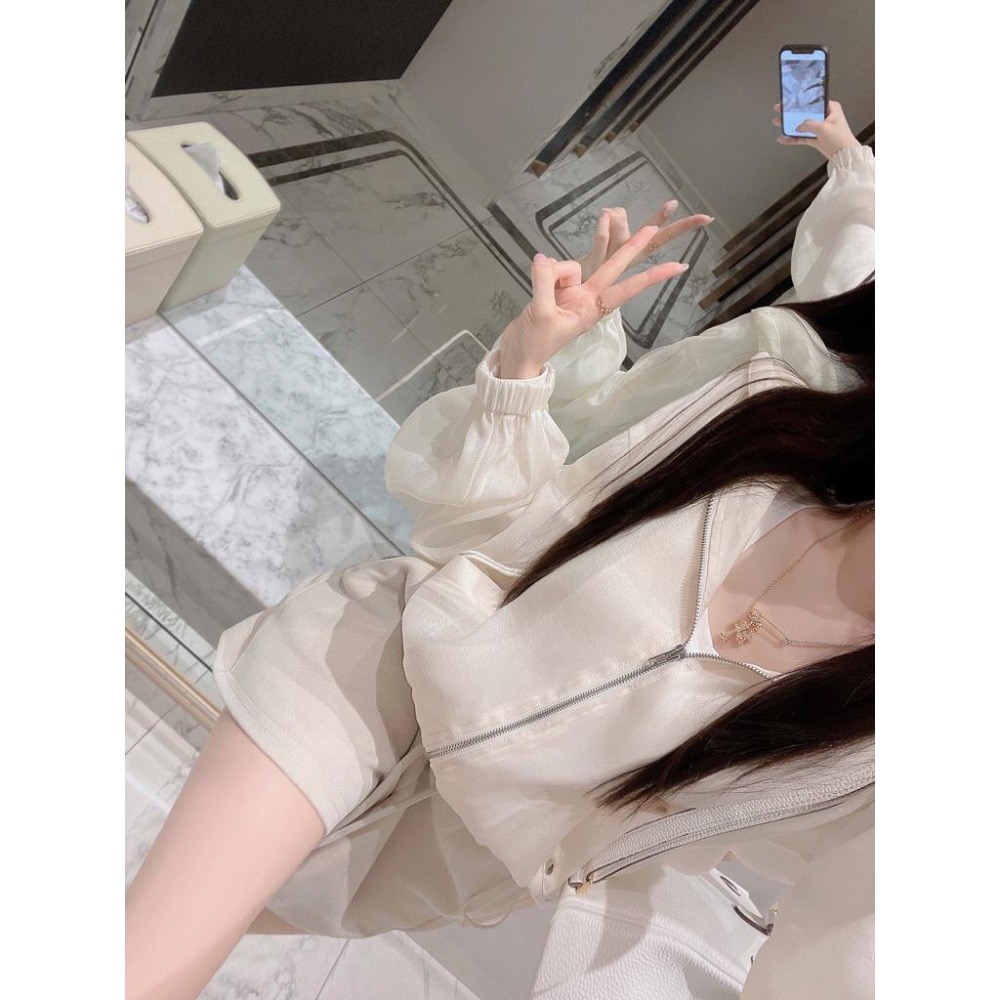 MiaoMiao Korea 韓國網紅款💗 輕透雪紡連帽休閒外套 秋季 東大門 正韓代購-細節圖3