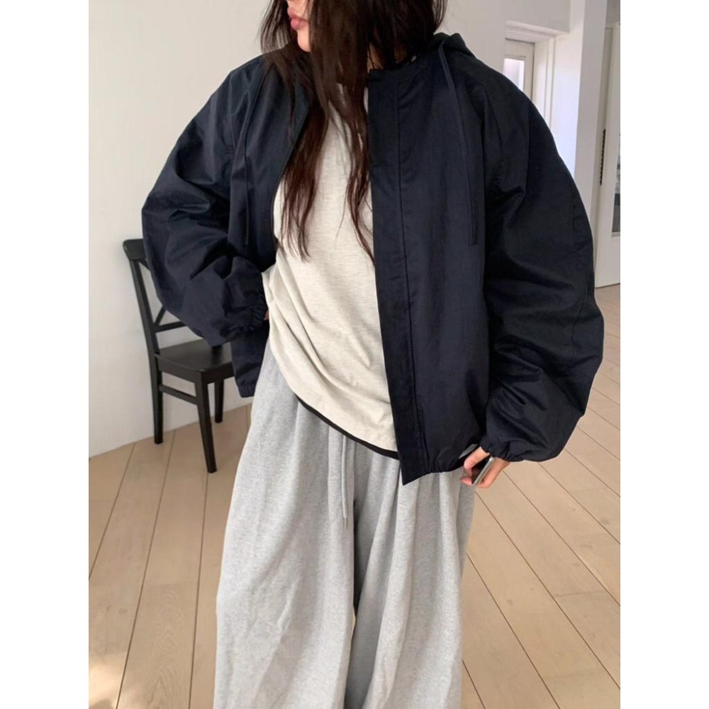 MiaoMiao Korea 百搭有型 可拆式連帽防風外套 秋季 東大門 正韓代購-細節圖8