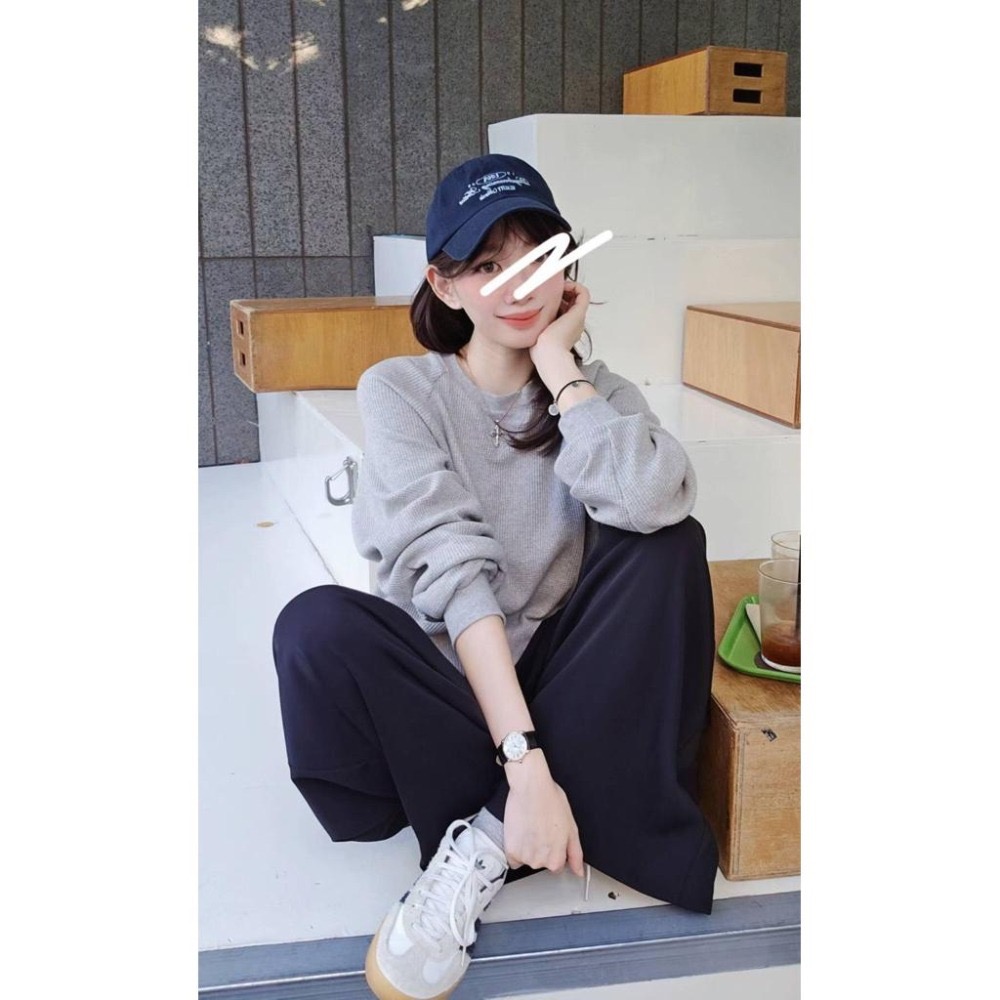 MiaoMiao Korea 鬆餅格休閒大學衛衣 Copiner 漂亮歐膩 秋季 東大門 正韓代購-細節圖2