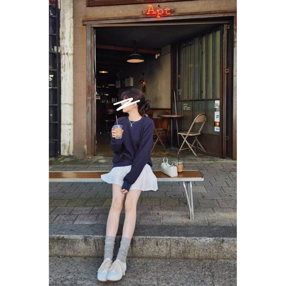 MiaoMiao Korea 鬆餅格休閒大學衛衣 Copiner 漂亮歐膩 秋季 東大門 正韓代購-細節圖6