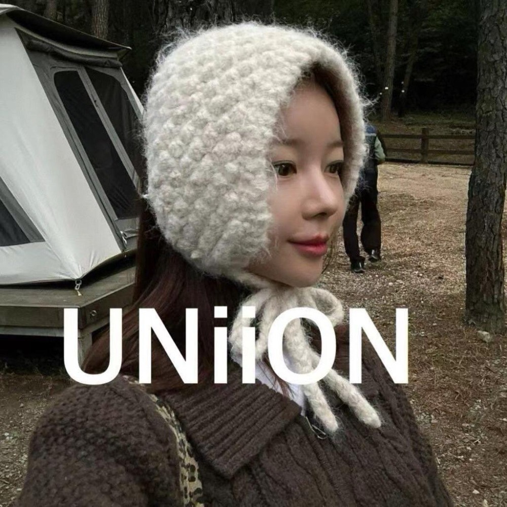 MiaoMiao Korea 超級可愛💗 針織護耳綁帶帽 秋冬 東大門 正韓代購-細節圖2