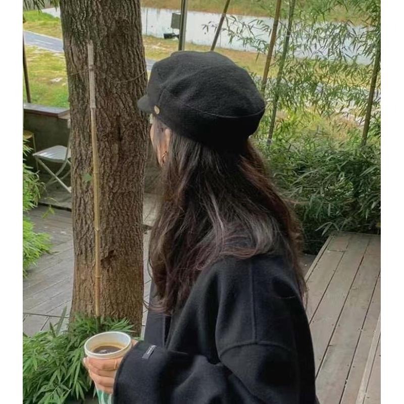 MiaoMiao Korea 模特姐姐都在戴 毛呢金釦報童帽 秋冬 東大門 正韓代購-細節圖2