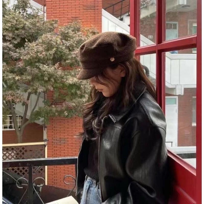 MiaoMiao Korea 模特姐姐都在戴 毛呢金釦報童帽 秋冬 東大門 正韓代購-細節圖4