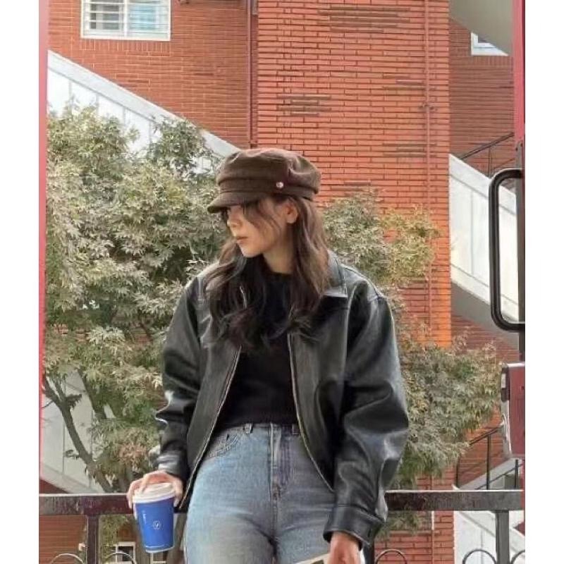 MiaoMiao Korea 模特姐姐都在戴 毛呢金釦報童帽 秋冬 東大門 正韓代購-細節圖7