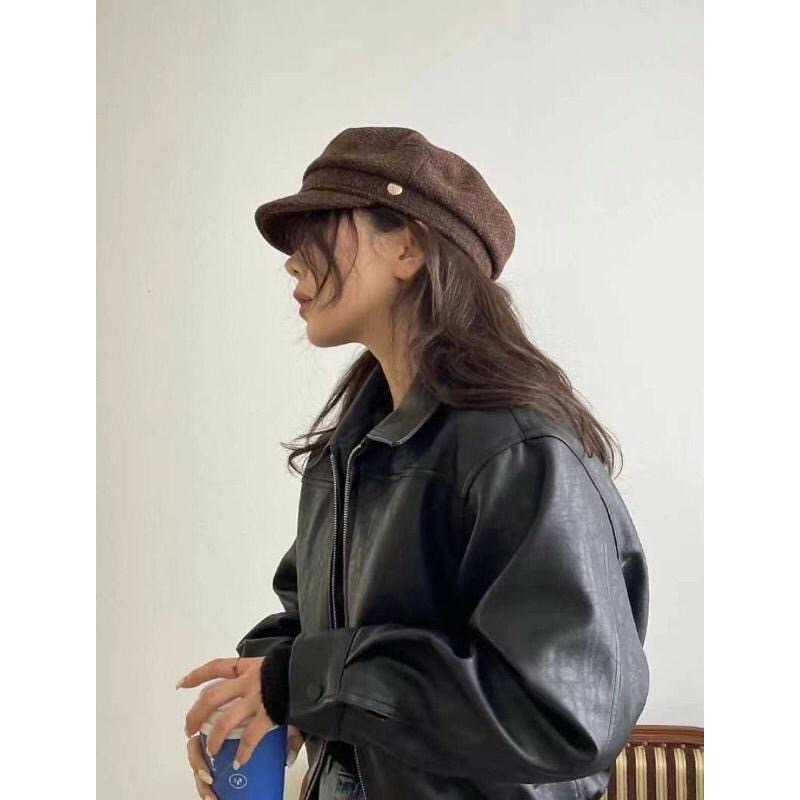 MiaoMiao Korea 模特姐姐都在戴 毛呢金釦報童帽 秋冬 東大門 正韓代購-細節圖8