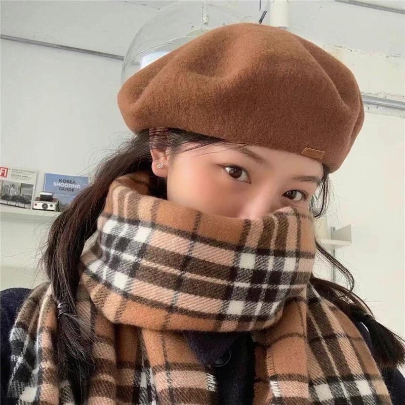 MiaoMiao Korea 網紅款 皮標貝雷帽 秋冬 東大門 正韓代購-細節圖6