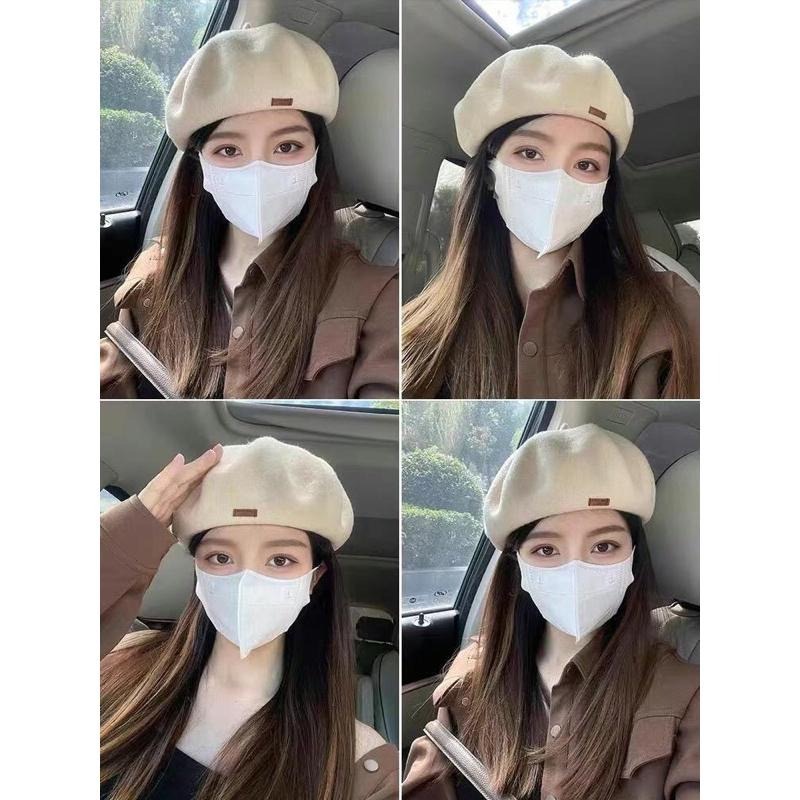 MiaoMiao Korea 網紅款 皮標貝雷帽 秋冬 東大門 正韓代購-細節圖7