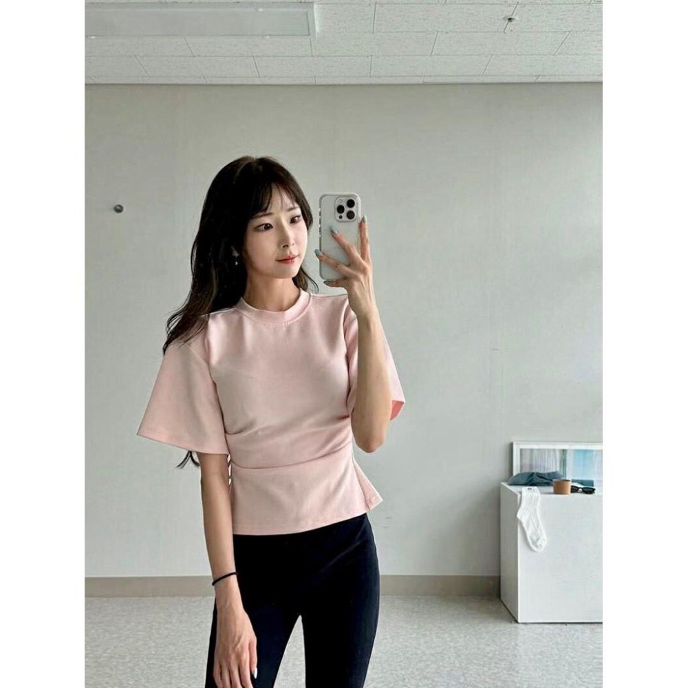 【現貨】MiaoMiao Korea 強制顯瘦‼️ 厚磅開衩收腰上衣 春夏 東大門 正韓代購-細節圖2