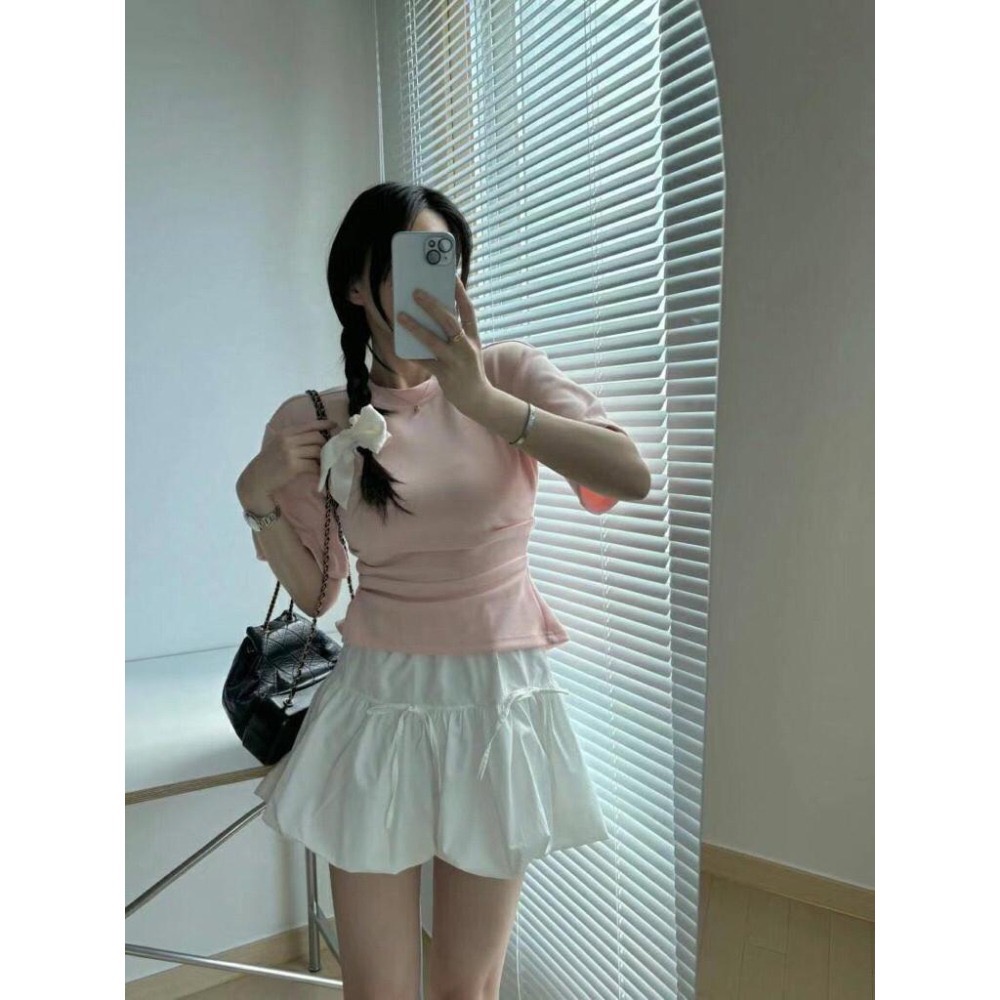 【現貨】MiaoMiao Korea 強制顯瘦‼️ 厚磅開衩收腰上衣 春夏 東大門 正韓代購-細節圖5