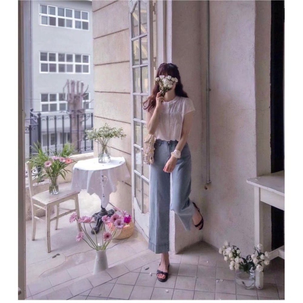 【現貨】MiaoMiao Korea 夏日大作戰🌞 涼感九分牛仔寬褲 東大門 正韓代購-細節圖5