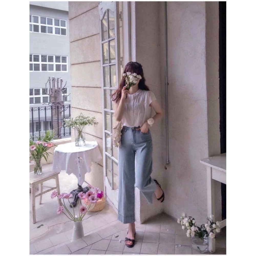 【現貨】MiaoMiao Korea 夏日大作戰🌞 涼感九分牛仔寬褲 東大門 正韓代購-細節圖6