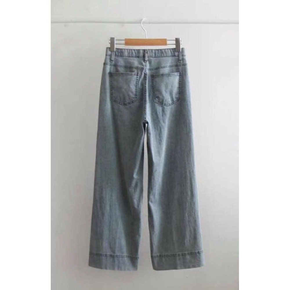 【現貨】MiaoMiao Korea 夏日大作戰🌞 涼感九分牛仔寬褲 東大門 正韓代購-細節圖9