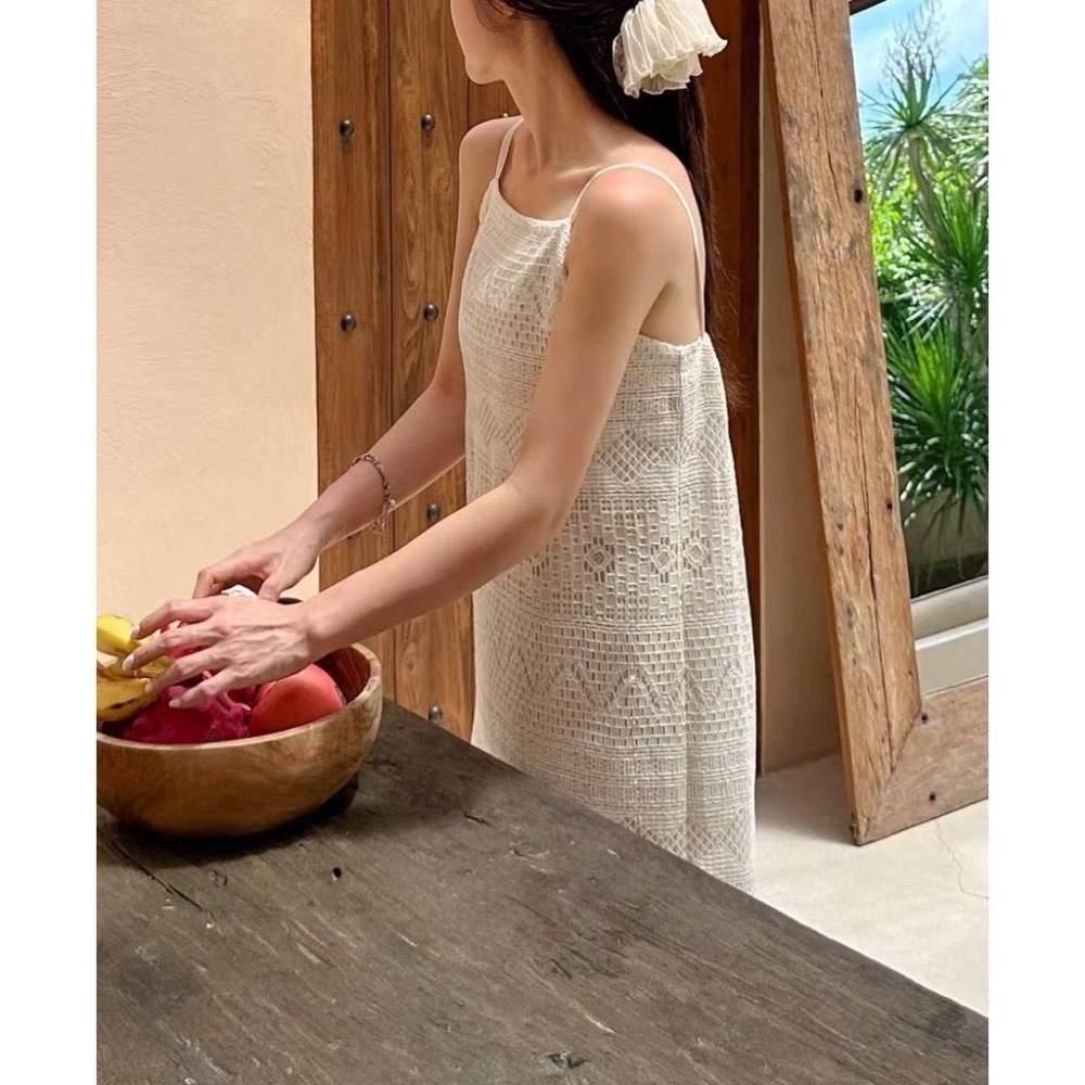 MiaoMiao Korea 優雅復古蕾絲露背長洋💕 夏季 東大門 正韓代購-細節圖4