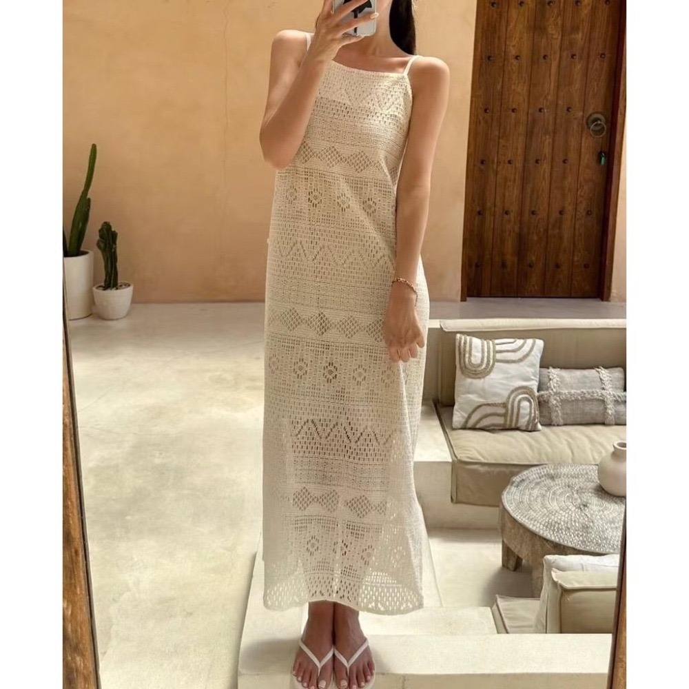 MiaoMiao Korea 優雅復古蕾絲露背長洋💕 夏季 東大門 正韓代購-細節圖6