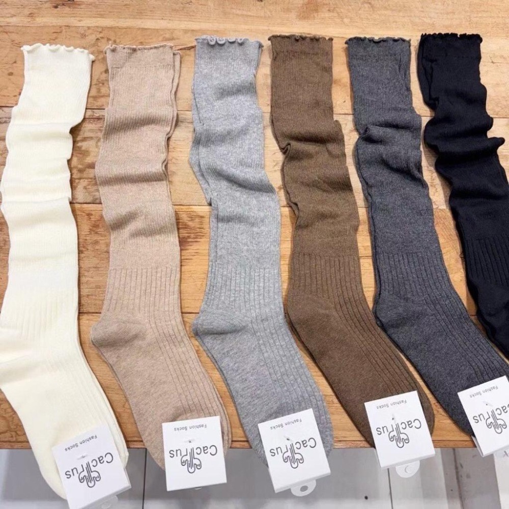 MiaoMiao Korea 木耳邊小腿堆堆襪 秋冬 東大門 正韓代購-細節圖8