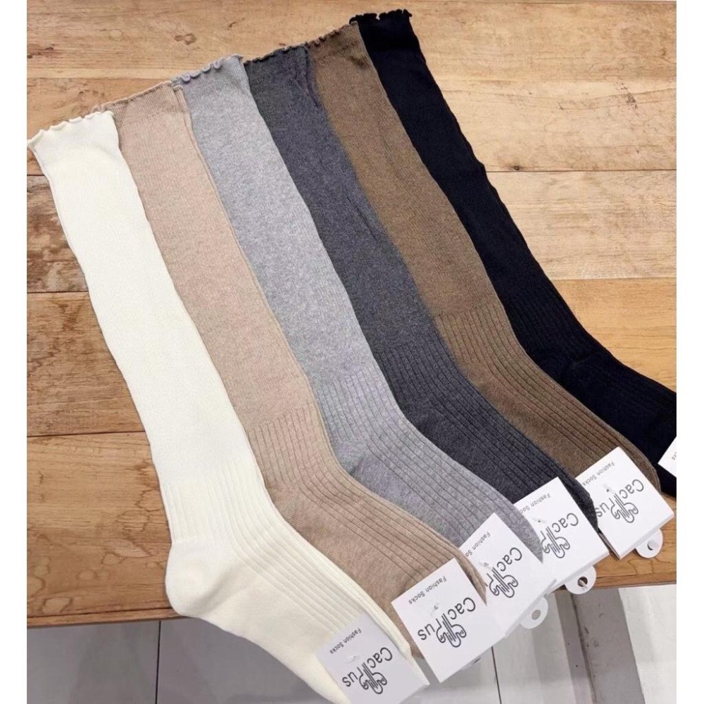 MiaoMiao Korea 木耳邊小腿堆堆襪 秋冬 東大門 正韓代購-細節圖9