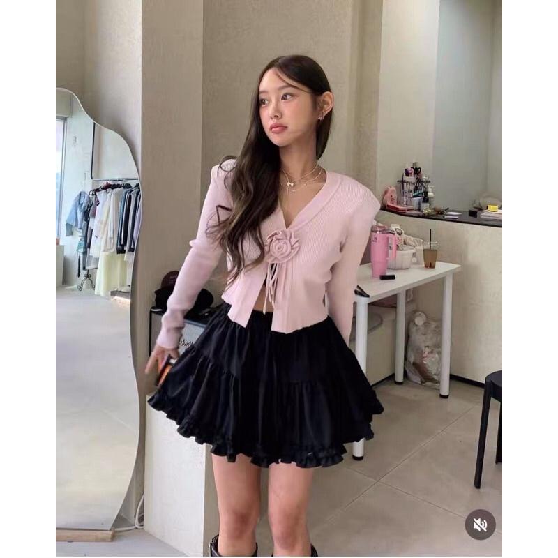 【現貨】MiaoMiao Korea 韓國ins網紅款❤️‍🔥 花邊傘狀蛋糕短裙 春季 東大門 正韓代購-細節圖4