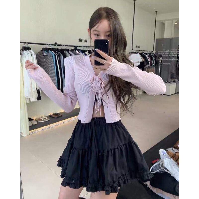 【現貨】MiaoMiao Korea 韓國ins網紅款❤️‍🔥 花邊傘狀蛋糕短裙 春季 東大門 正韓代購-細節圖5