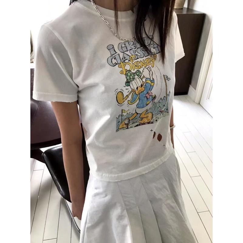 【現貨】MiaoMiao Korea 唐老鴨破洞做舊T恤 春夏 東大門 正韓代購-細節圖6