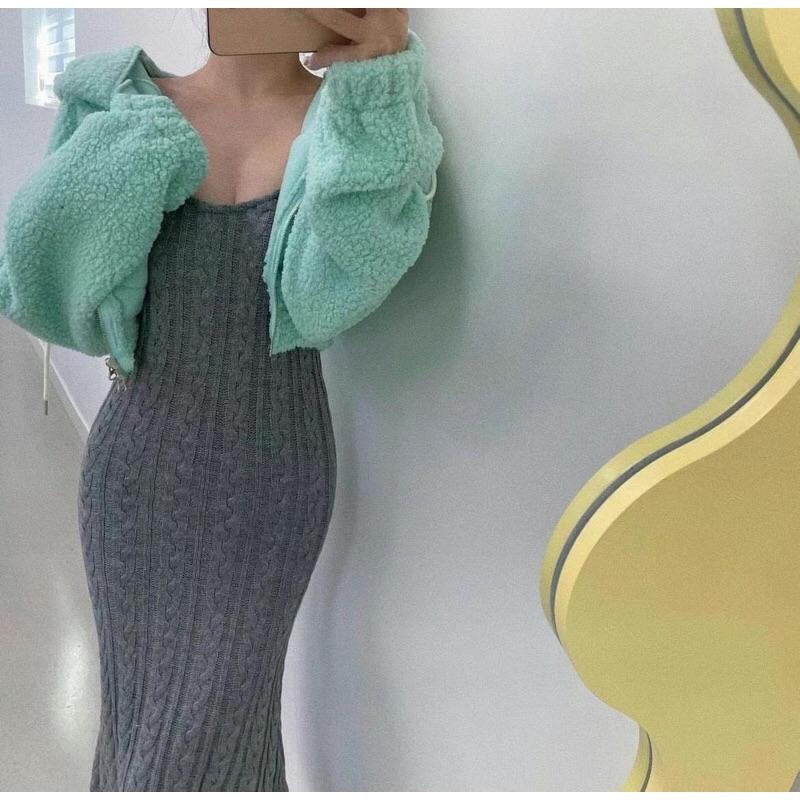 【現貨】MiaoMiao Korea 泰迪熊QQ毛口袋短版外套 秋冬 東大門 正韓代購-細節圖9