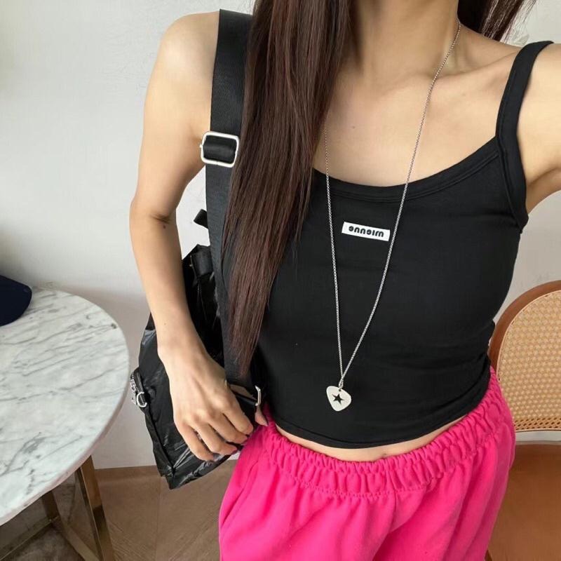 【現貨】MiaoMiao Korea 多色優惠💝 小標素色吊帶襯墊背心 MIENNE 米妮家 春夏 東大門 正韓代購-細節圖8