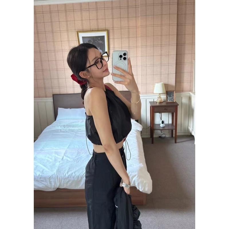 【現貨】MiaoMiao Korea 純欲休閒 抽繩削肩背心 夏季 東大門 正韓代購-細節圖6