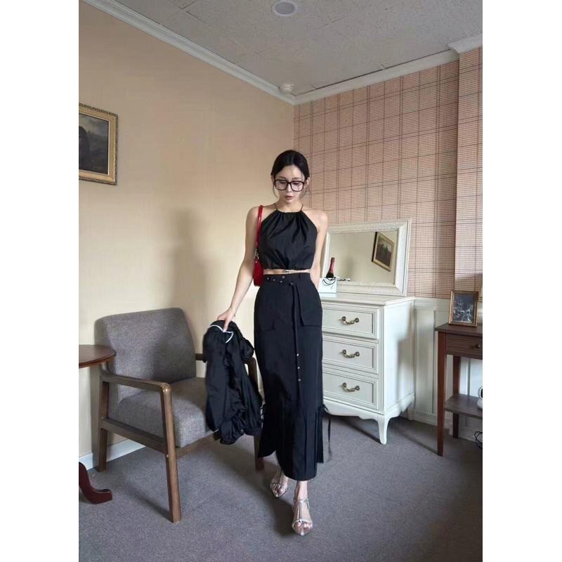 【現貨】MiaoMiao Korea 純欲休閒 抽繩削肩背心 夏季 東大門 正韓代購-細節圖7