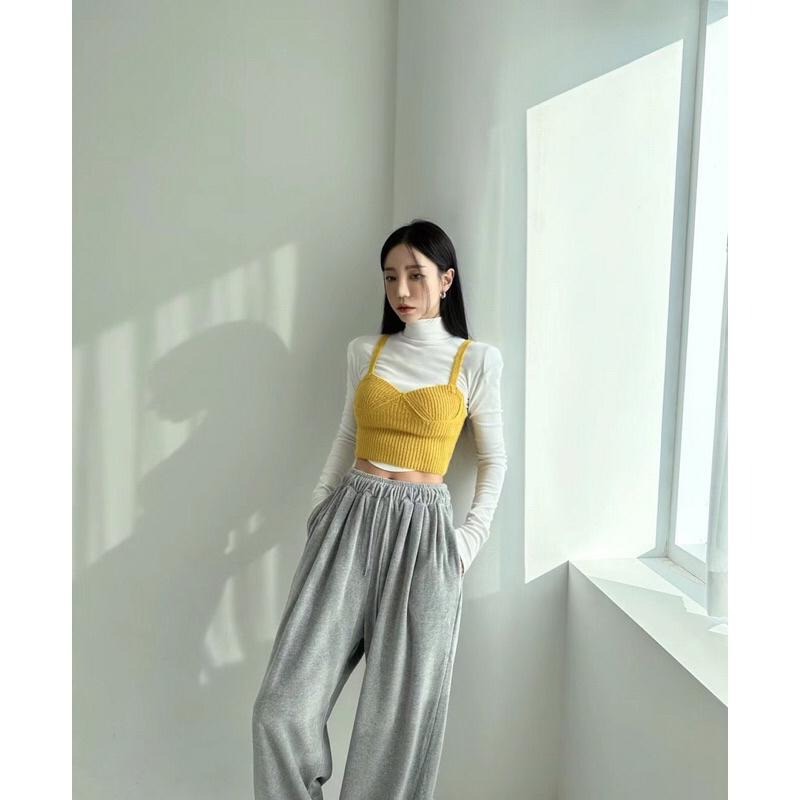 【現貨】MiaoMiao Korea 基本款 下擺圓弧高領長袖上衣 打底衣 冬季 東大門 正韓代購-細節圖3