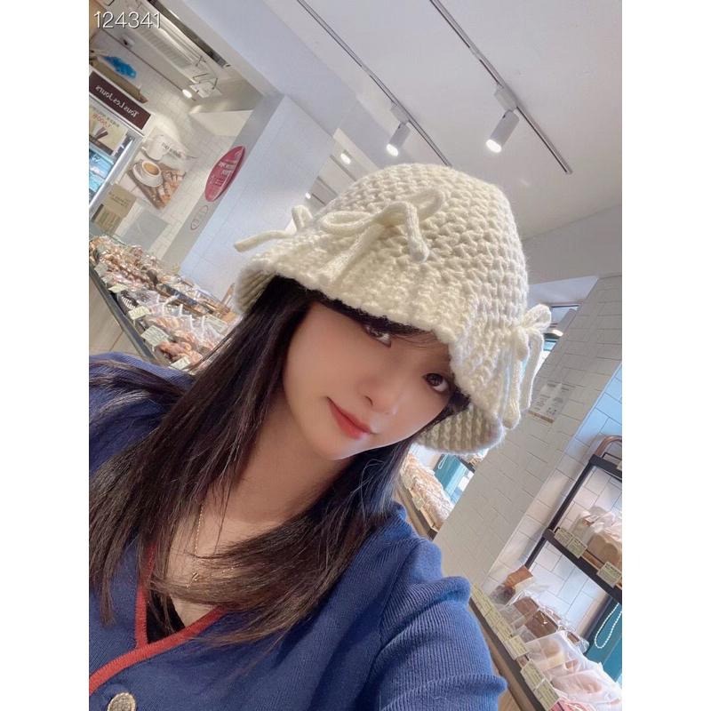 【現貨】MiaoMiao Korea 巨可愛自留款❤️ 針織蝴蝶結毛帽 秋冬 東大門 正韓代購-細節圖4