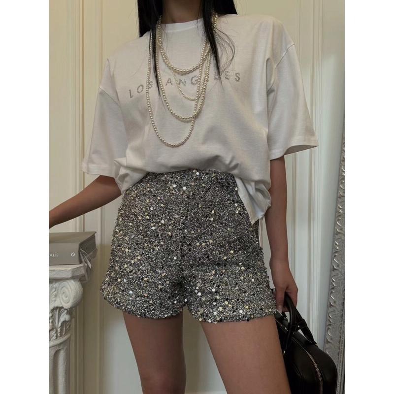 【現貨】MiaoMiao Korea 時尚簡約 閃亮字母短袖上衣 春季 東大門 正韓代購-細節圖6