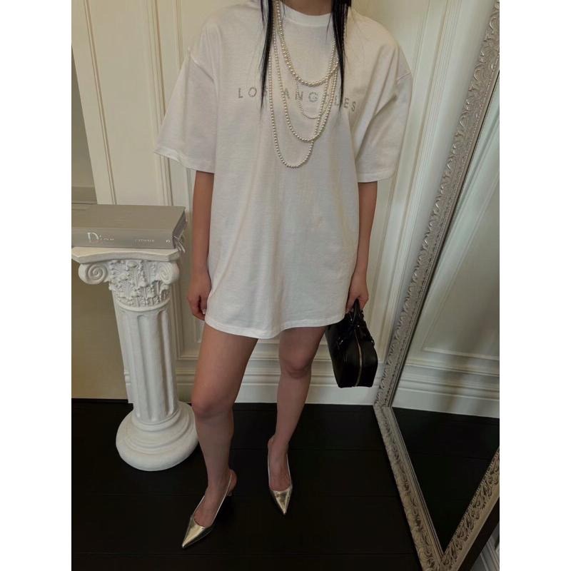 【現貨】MiaoMiao Korea 時尚簡約 閃亮字母短袖上衣 春季 東大門 正韓代購-細節圖8