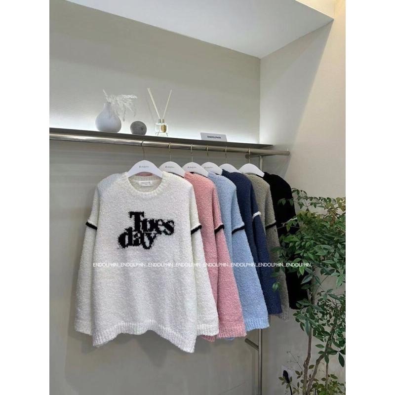 【現貨】MiaoMiao Korea 輕柔質感好 QQ毛字母長版毛衣 秋冬 東大門 正韓代購-細節圖8