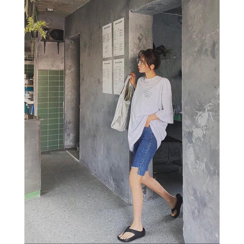 【現貨】MiaoMiao Korea 版型超好看 高腰割破五分牛仔褲 春夏 東大門 正韓代購-細節圖2