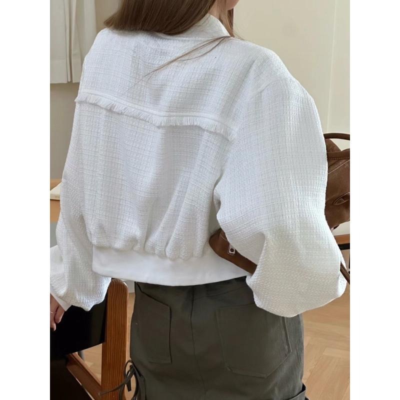 【現貨】MiaoMiao Korea 時髦好搭 小香風流蘇棒球外套 Zero 秋季 東大門 正韓代購-細節圖3