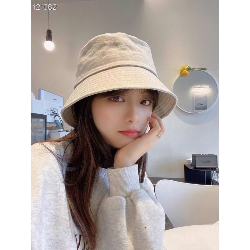 【現貨】MiaoMiao Korea 簡約休閒漁夫帽 亞麻材質 帽簷壓紋設計 春夏 東大門 正韓代購-細節圖6