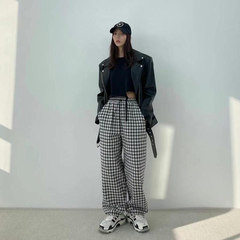 【現貨】MiaoMiao Korea 自留款❤️ 格紋抽繩休閒褲 春裝 東大門 正韓代購-細節圖5