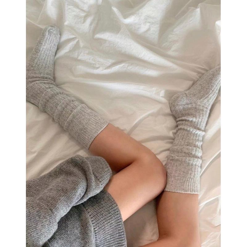 【現+預】MiaoMiao Korea 腳不冷了👍 cashmere 喀什米爾羊絨長筒襪 堆堆襪 冬季 東大門 正韓代購-細節圖4