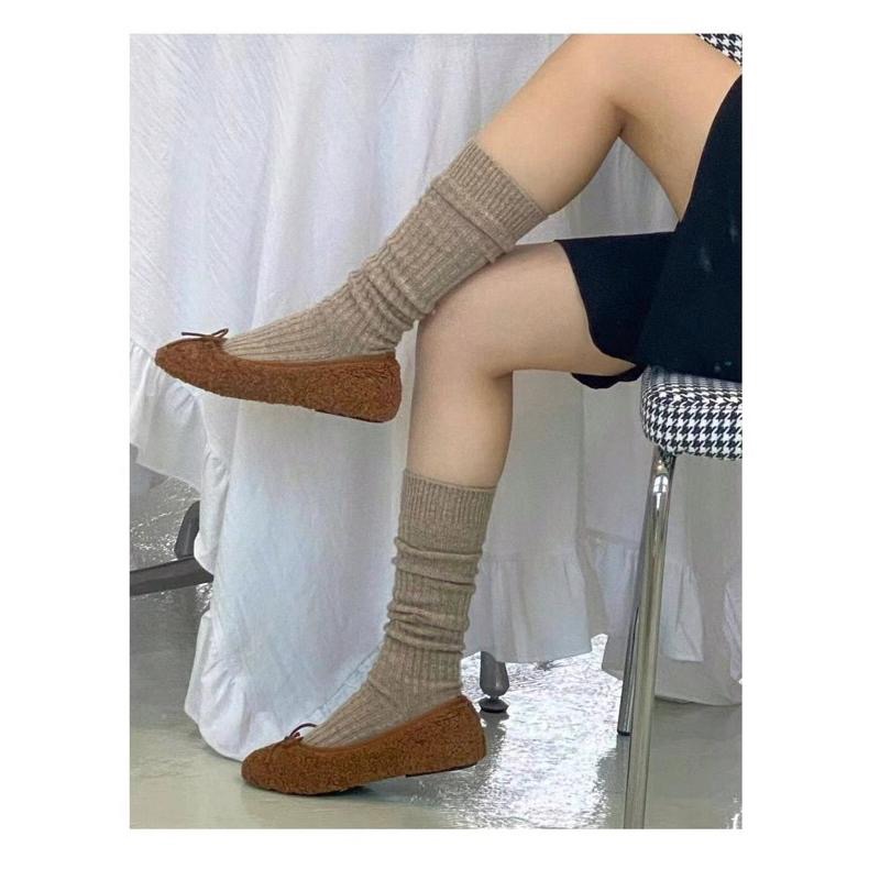 【現+預】MiaoMiao Korea 腳不冷了👍 cashmere 喀什米爾羊絨長筒襪 堆堆襪 冬季 東大門 正韓代購-細節圖6