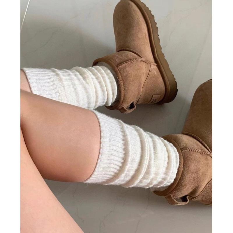 【現+預】MiaoMiao Korea 腳不冷了👍 cashmere 喀什米爾羊絨長筒襪 堆堆襪 冬季 東大門 正韓代購-細節圖9