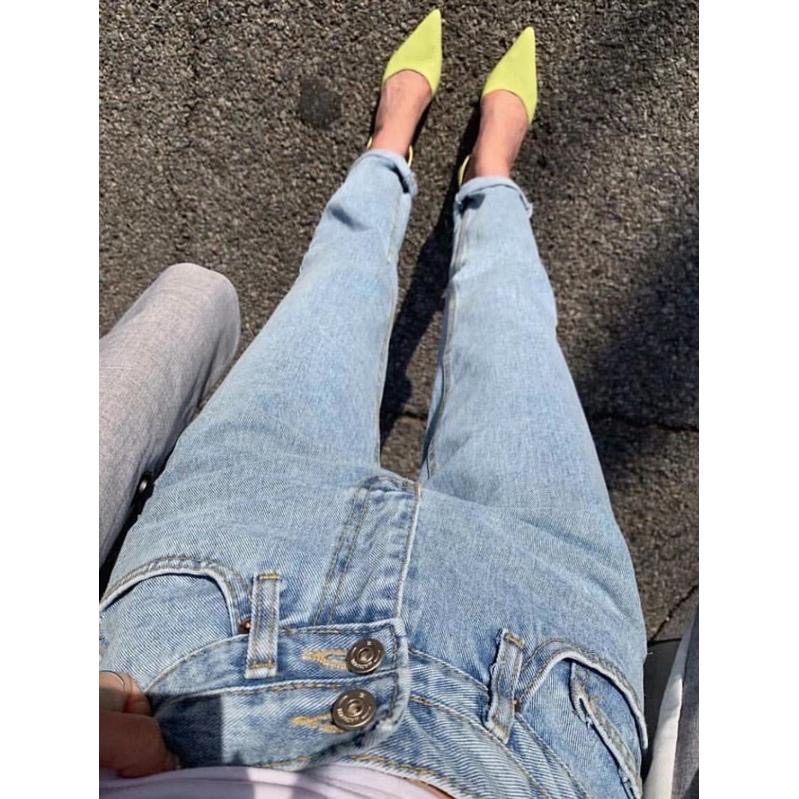 【現貨】MiaoMiao Korea 小直筒雙釦牛仔褲 秋季 東大門 正韓代購-細節圖2