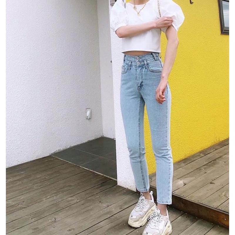 【現貨】MiaoMiao Korea 小直筒雙釦牛仔褲 秋季 東大門 正韓代購-細節圖5