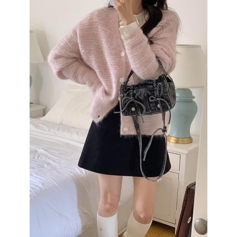 MiaoMiao Korea 泫雅平替包 水洗牛仔蝴蝶結包 東大門 正韓代購-細節圖2