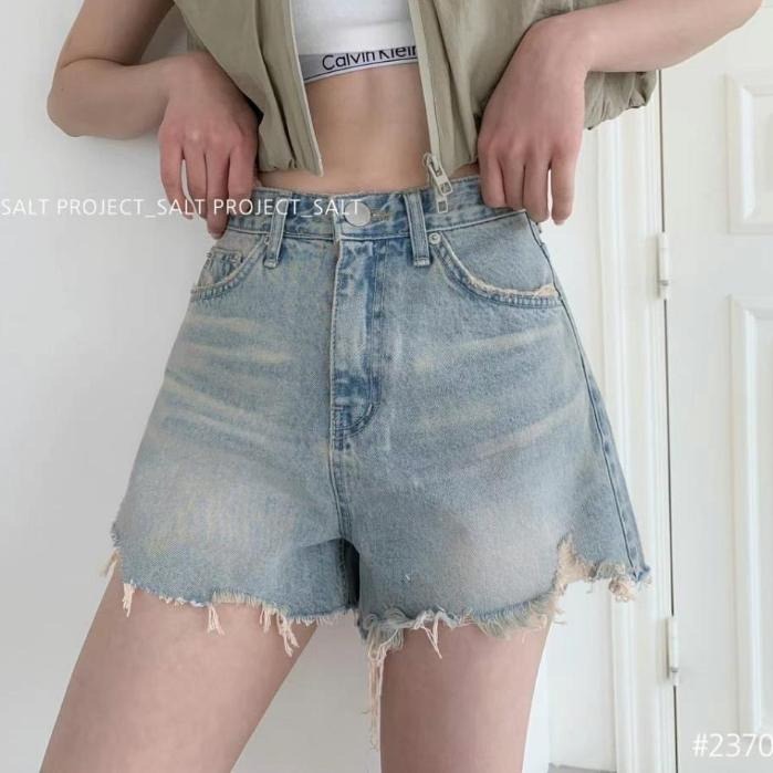 【現貨】MiaoMiao Korea 基本款 高腰洗舊牛仔短褲 夏季 東大門 正韓代購-細節圖5