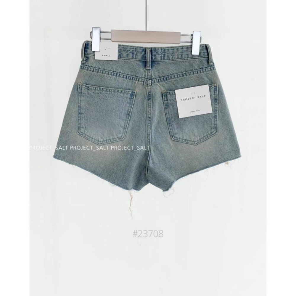 【現貨】MiaoMiao Korea 基本款 高腰洗舊牛仔短褲 夏季 東大門 正韓代購-細節圖6