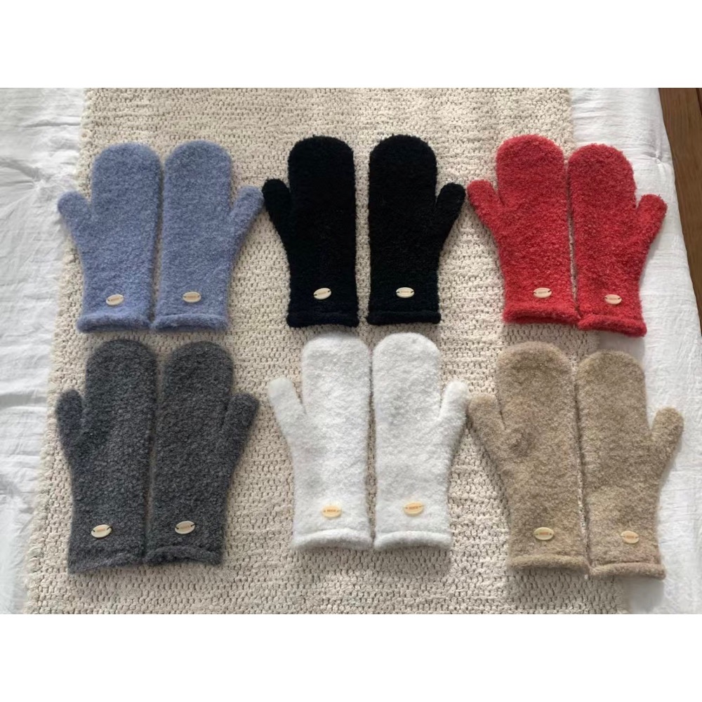 MiaoMiao Korea 可愛度爆表💥 可愛羊毛絨連指手套 冬季 東大門 正韓代購-細節圖5