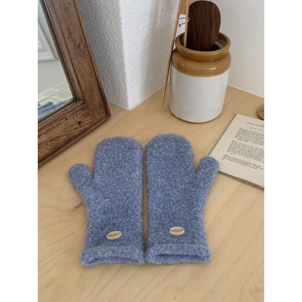 MiaoMiao Korea 可愛度爆表💥 可愛羊毛絨連指手套 冬季 東大門 正韓代購-規格圖5