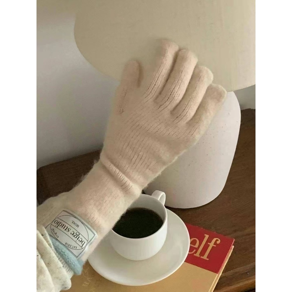 MiaoMiao Korea 可觸控撞色針織手套 冬季 東大門 正韓代購-細節圖5